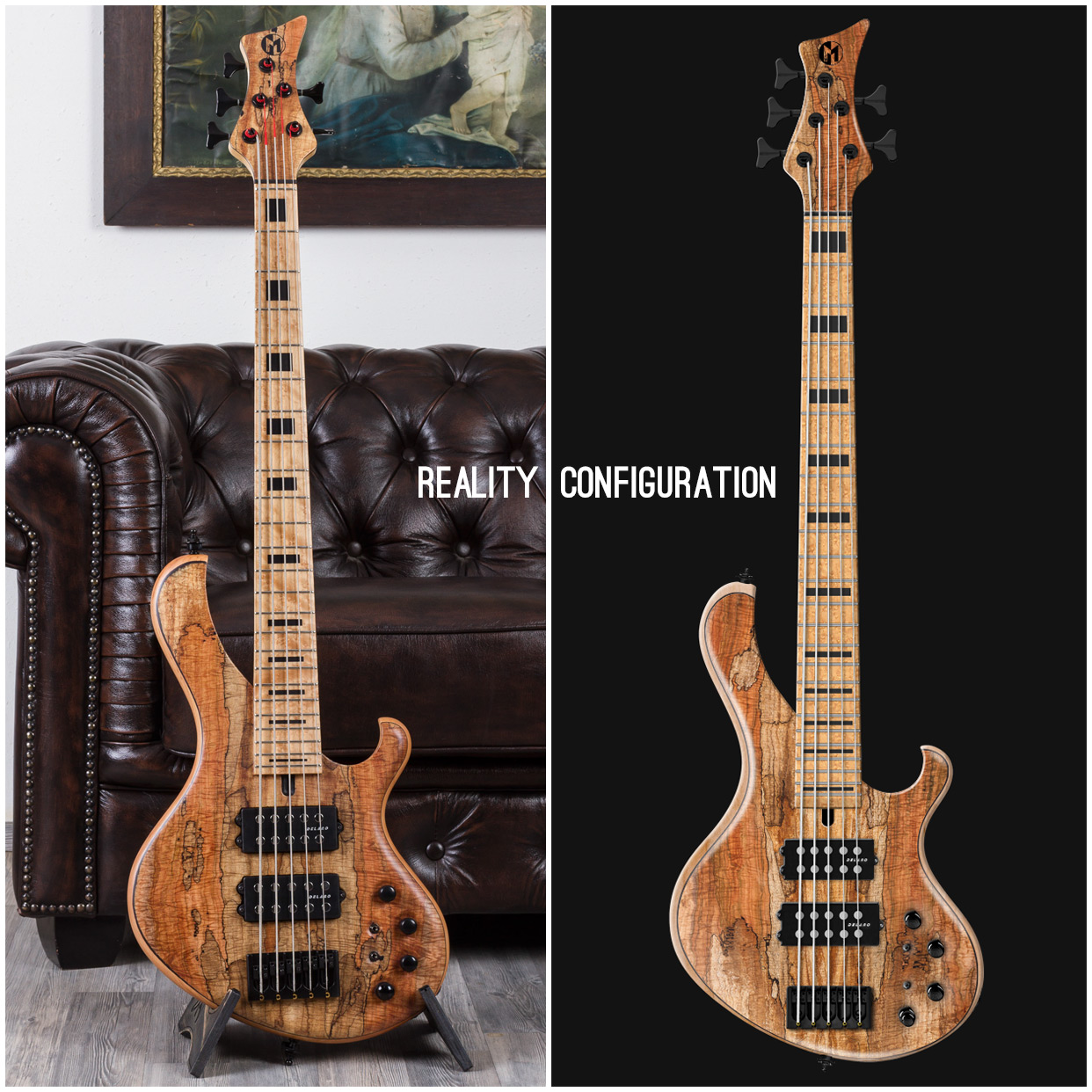 ベース Maruszczyk Instruments Frog Maruszczyk Headless Frog, 5-String, Transparent Red BurstON